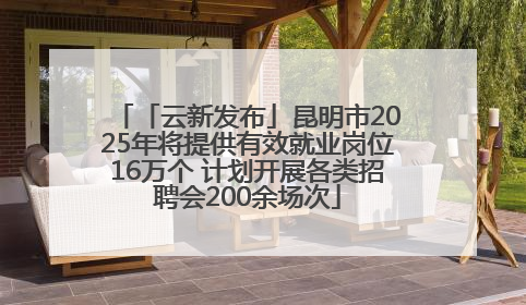 「云新发布」昆明市2025年将提供有效就业岗位16万个 计划开展各类招聘会200余场次