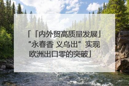 「内外贸高质量发展」“永春香 义乌出”实现欧洲出口零的突破