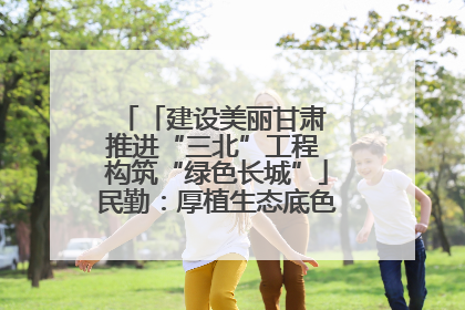 「建设美丽甘肃 推进“三北”工程 构筑“绿色长城”」民勤：厚植生态底色 筑牢绿色屏障