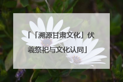 「溯源甘肃文化」伏羲祭祀与文化认同