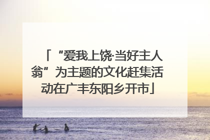 “爱我上饶·当好主人翁”为主题的文化赶集活动在广丰东阳乡开市