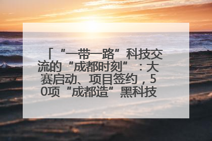 “一带一路”科技交流的“成都时刻”：大赛启动、项目签约，50项“成都造”黑科技吸引多国客商