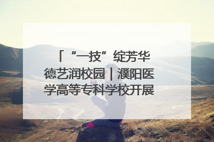 “一技”绽芳华 德艺润校园｜濮阳医学高等专科学校开展丰富多彩的职业教育活动周主题活动