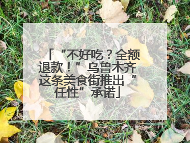 “不好吃？全额退款！”乌鲁木齐这条美食街推出“任性”承诺