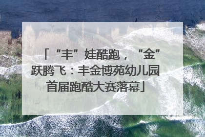 “丰”娃酷跑，“金”跃腾飞：丰金博苑幼儿园首届跑酷大赛落幕