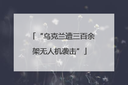 “乌克兰遭三百余架无人机袭击”