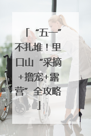 “五一”不扎堆！里口山“采摘+撸宠+露营”全攻略