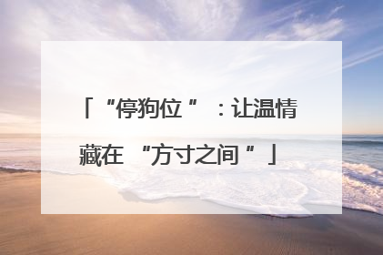“停狗位 ”：让温情藏在 “方寸之间 ”