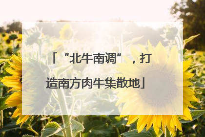 “北牛南调”，打造南方肉牛集散地