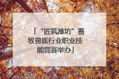 “匠筑潍坊”畜牧兽医行业职业技能竞赛举办