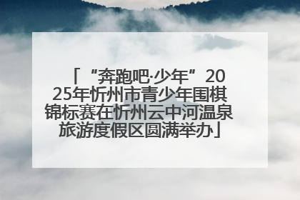 “奔跑吧·少年”2025年忻州市青少年围棋锦标赛在忻州云中河温泉旅游度假区圆满举办