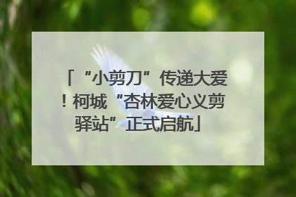 “小剪刀”传递大爱！柯城“杏林爱心义剪驿站”正式启航
