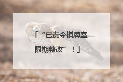 “已责令棋牌室限期整改”！