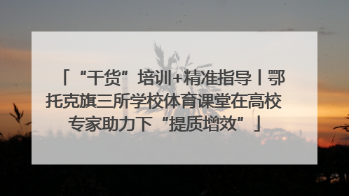 “干货”培训+精准指导丨鄂托克旗三所学校体育课堂在高校专家助力下“提质增效”