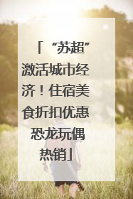 “苏超”激活城市经济！住宿美食折扣优惠 恐龙玩偶热销