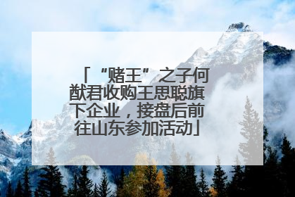 “赌王”之子何猷君收购王思聪旗下企业，接盘后前往山东参加活动