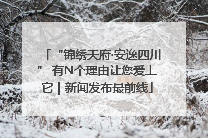 “锦绣天府·安逸四川” 有N个理由让您爱上它｜新闻发布最前线