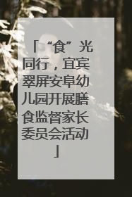 “食”光同行，宜宾翠屏安阜幼儿园开展膳食监督家长委员会活动
