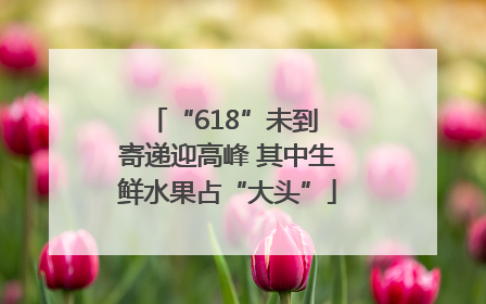 “618”未到 寄递迎高峰 其中生鲜水果占“大头”