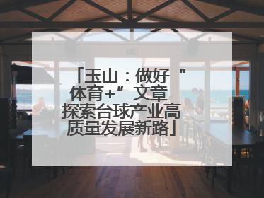 玉山：做好“体育+”文章 探索台球产业高质量发展新路