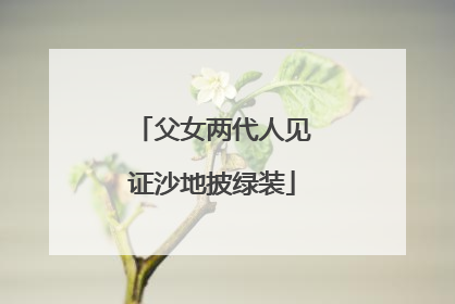 父女两代人见证沙地披绿装