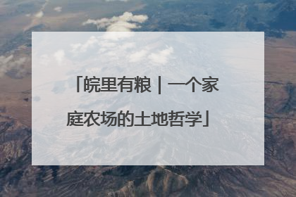 皖里有粮｜一个家庭农场的土地哲学