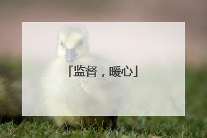 监督，暖心