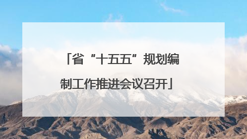 省“十五五”规划编制工作推进会议召开