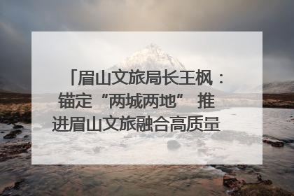 眉山文旅局长王枫：锚定“两城两地” 推进眉山文旅融合高质量发展｜文旅局长说