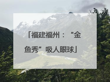 福建福州：“金鱼秀”吸人眼球
