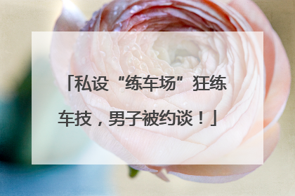 私设“练车场”狂练车技，男子被约谈！