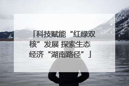 科技赋能“红绿双核”发展 探索生态经济“湖南路径”
