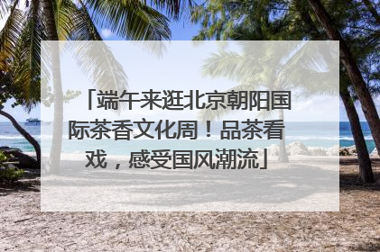 端午来逛北京朝阳国际茶香文化周！品茶看戏，感受国风潮流
