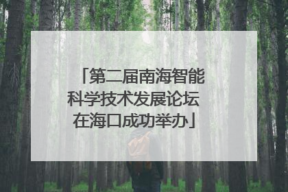 第二届南海智能科学技术发展论坛在海口成功举办