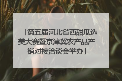 第五届河北省西甜瓜选美大赛暨京津冀农产品产销对接洽谈会举办