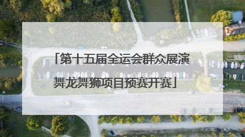 第十五届全运会群众展演舞龙舞狮项目预赛开赛