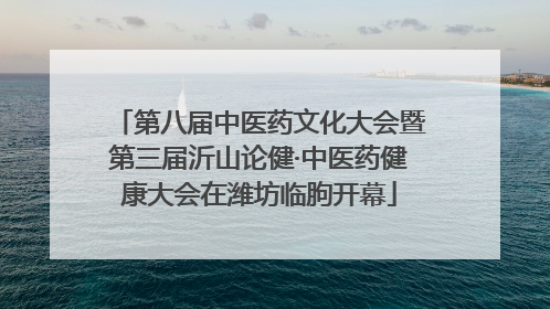 第八届中医药文化大会暨第三届沂山论健·中医药健康大会在潍坊临朐开幕