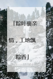 粽叶裹亲情，工地飘粽香