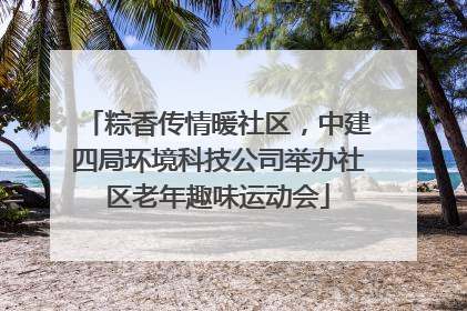 粽香传情暖社区，中建四局环境科技公司举办社区老年趣味运动会