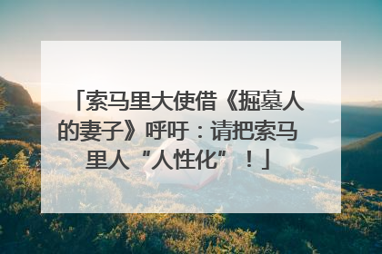索马里大使借《掘墓人的妻子》呼吁：请把索马里人“人性化”！