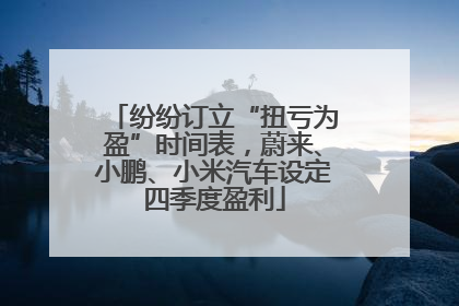 纷纷订立“扭亏为盈”时间表，蔚来、小鹏、小米汽车设定四季度盈利