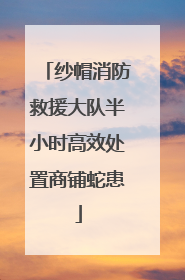 纱帽消防救援大队半小时高效处置商铺蛇患