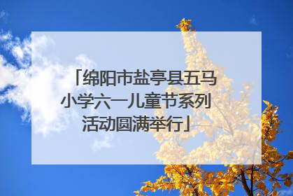绵阳市盐亭县五马小学六一儿童节系列活动圆满举行