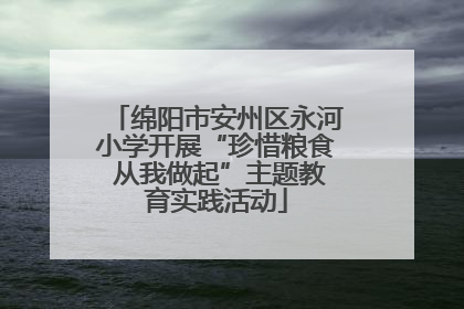 绵阳市安州区永河小学开展“珍惜粮食 从我做起”主题教育实践活动