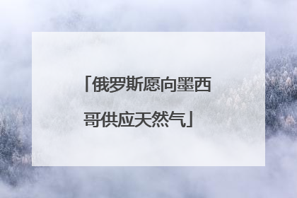 俄罗斯愿向墨西哥供应天然气