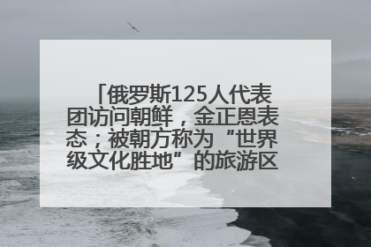 俄罗斯125人代表团访问朝鲜，金正恩表态；被朝方称为“世界级文化胜地”的旅游区，将首次接待俄游客