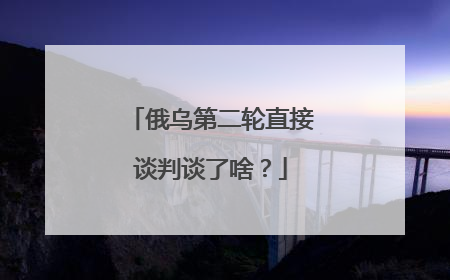 俄乌第二轮直接谈判谈了啥？