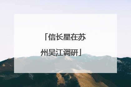 信长星在苏州吴江调研