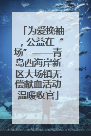 为爱挽袖，公益在“场”——青岛西海岸新区大场镇无偿献血活动温暖收官