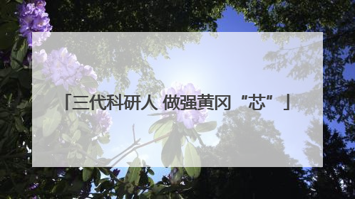三代科研人 做强黄冈“芯”